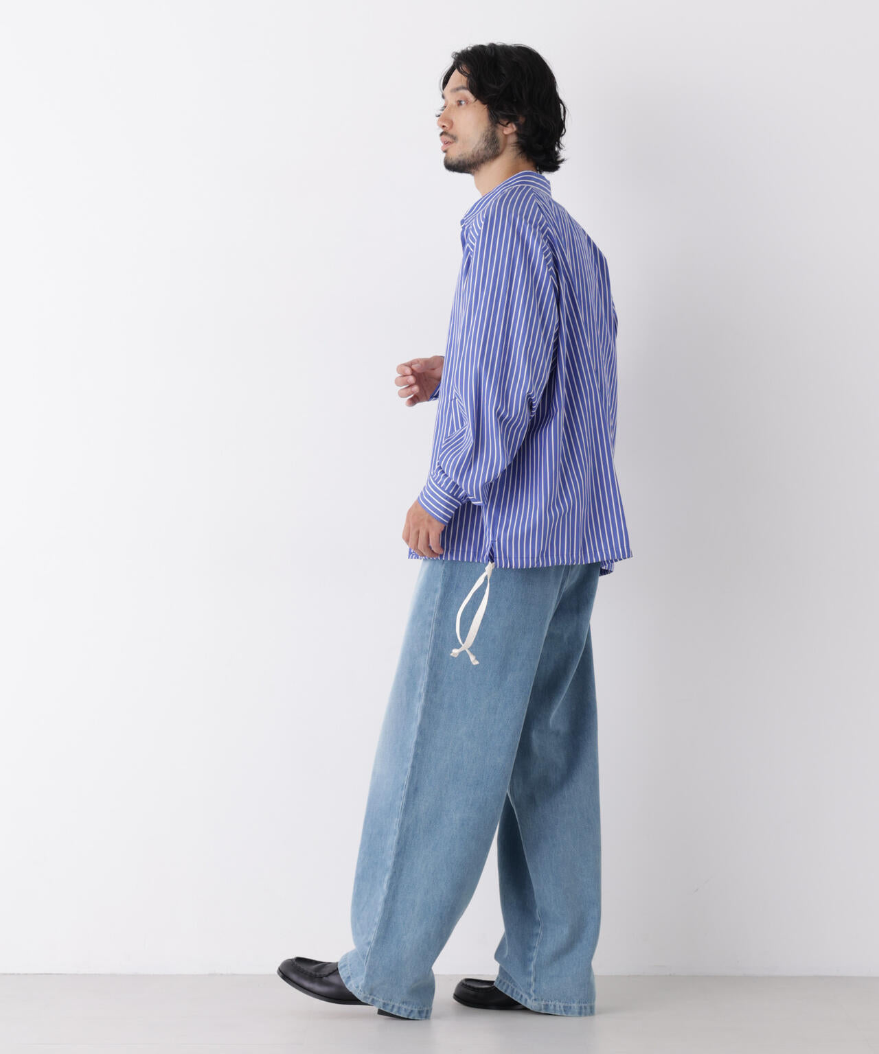 「OtoNANO」大人のワイドデニムパンツ