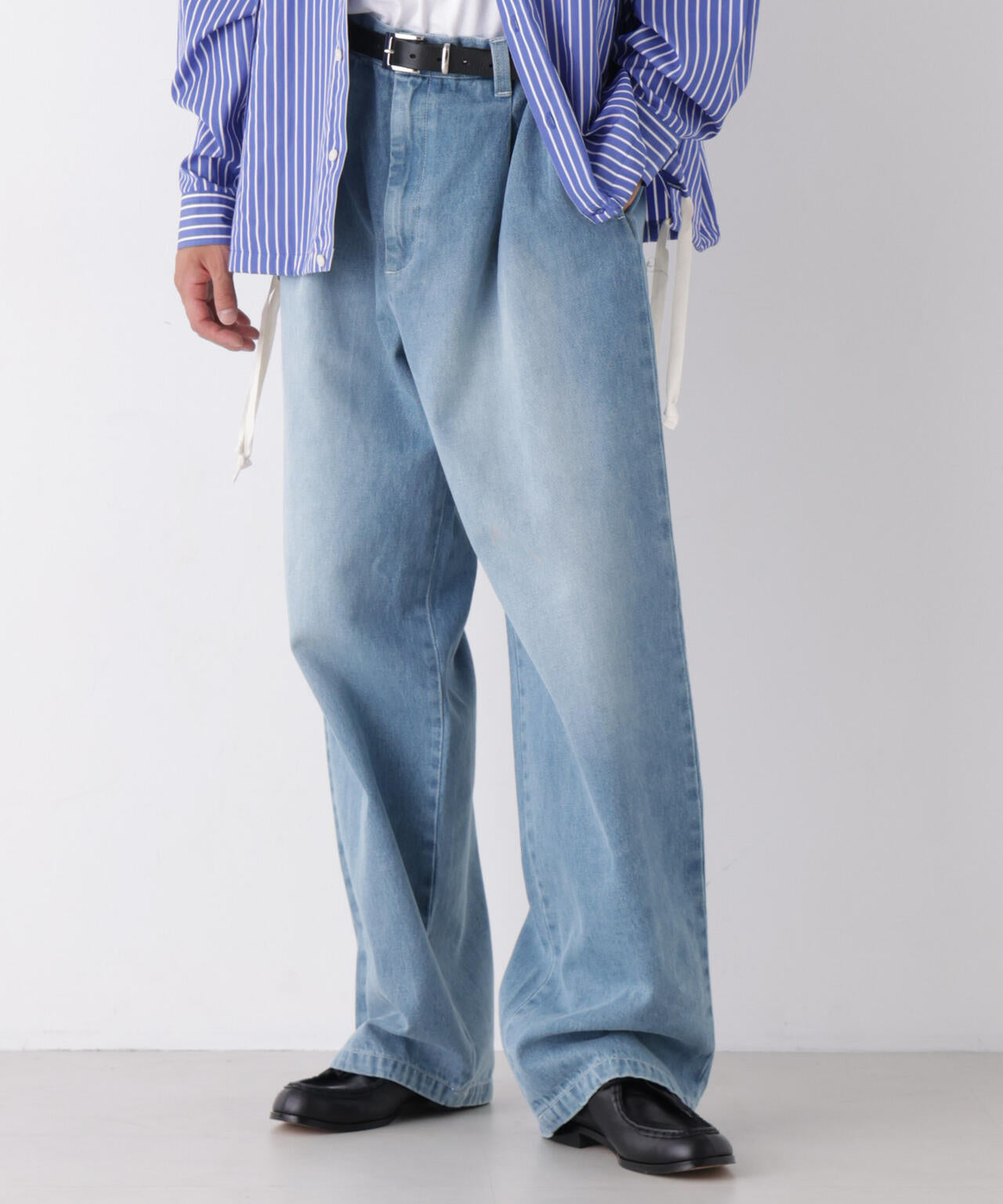 「OtoNANO」大人のワイドデニムパンツ