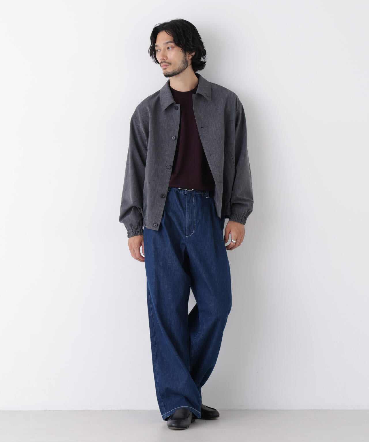 「OtoNANO」大人のワイドデニムパンツ