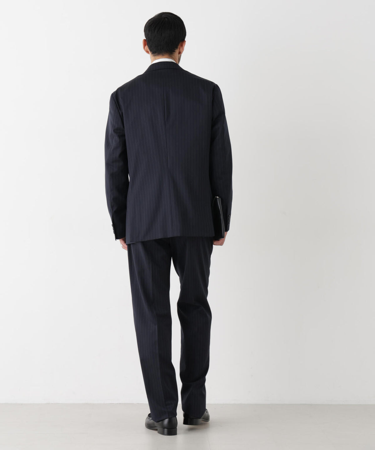 【形態安定】「DamerinoFormal」ウールPペンシルストライプPT/WASHABLE(セットアップ可)