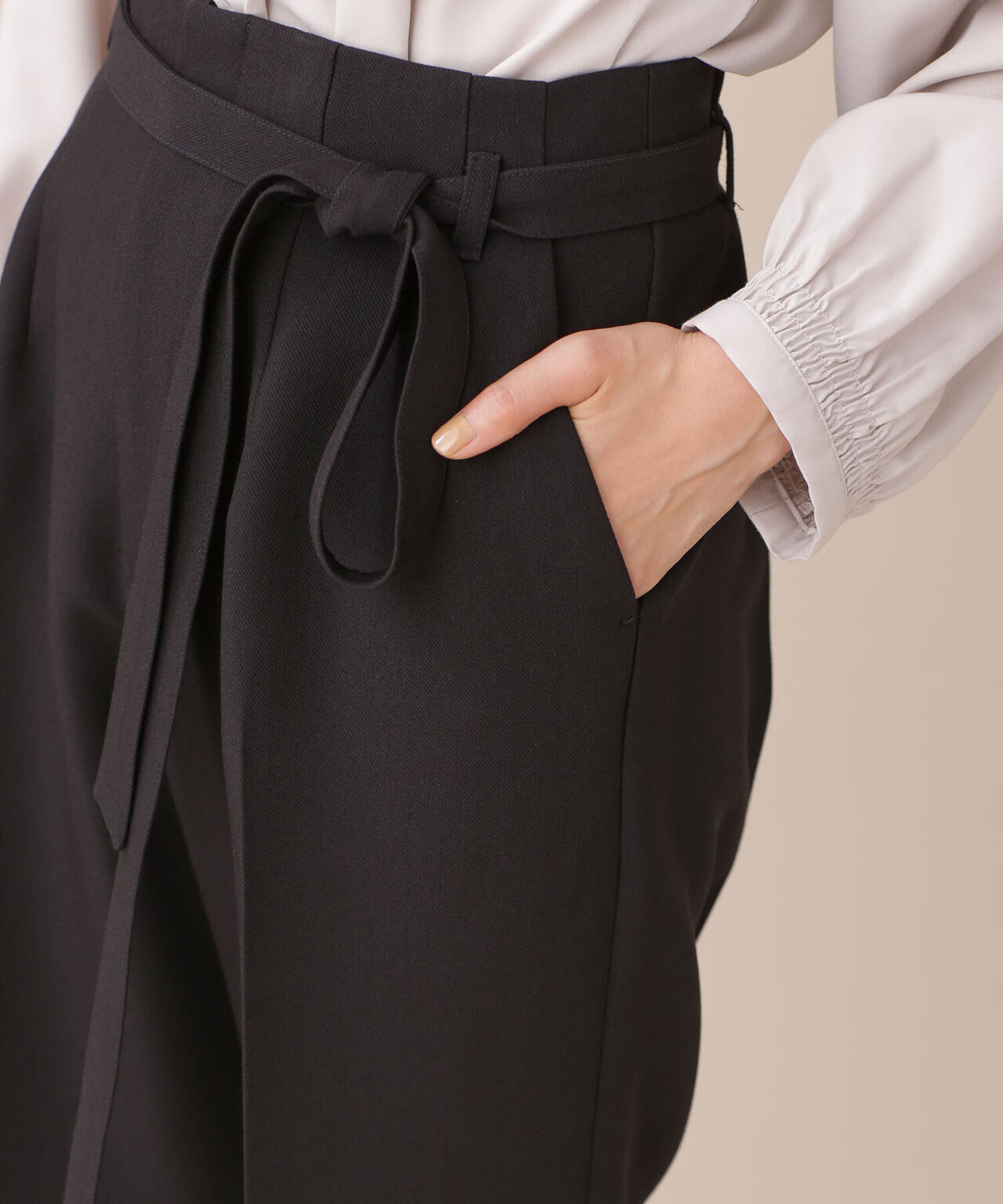 ハイウエストストレートワイドパンツ