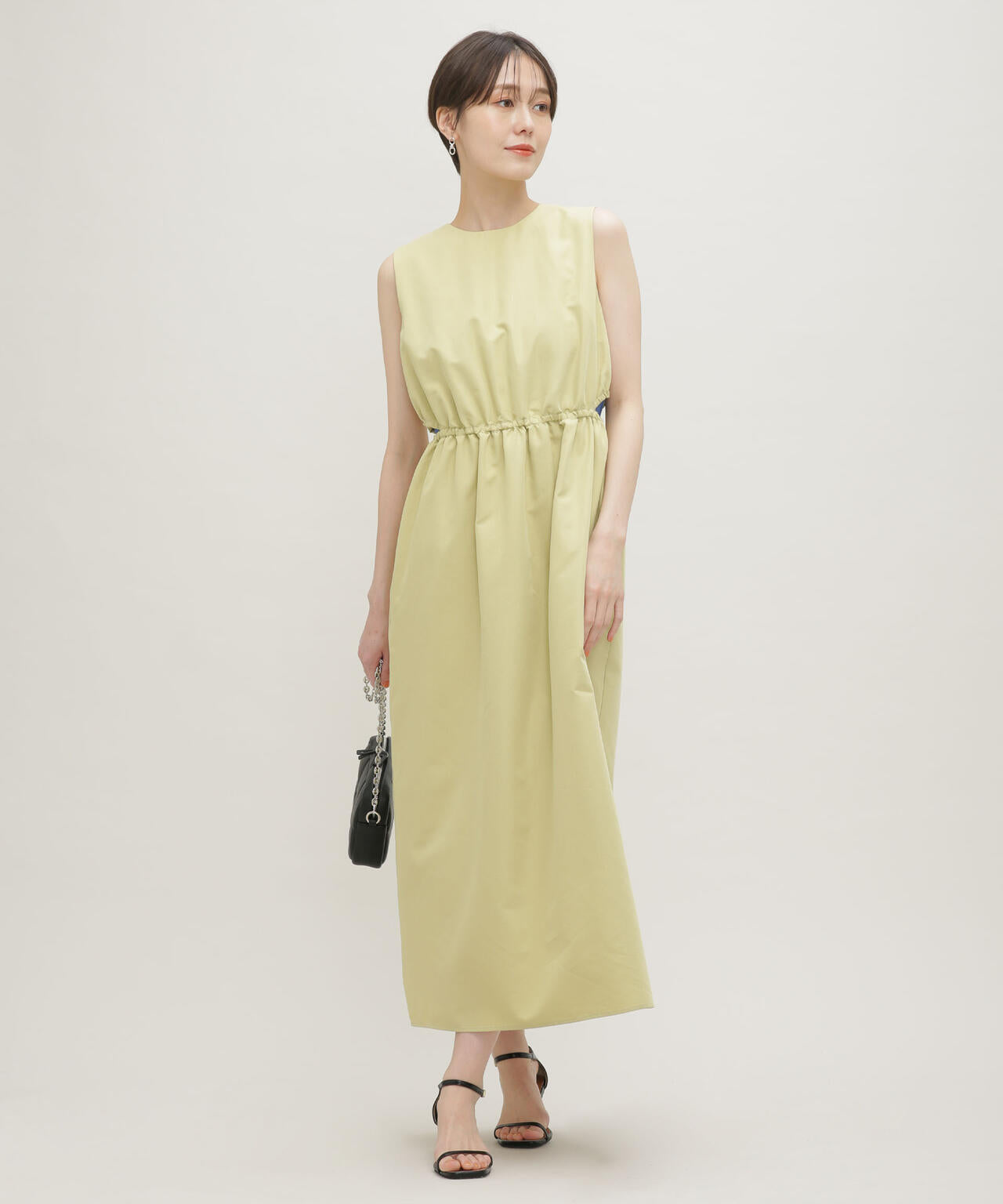 LB.03/ウエストスリットノースリーブワンピース