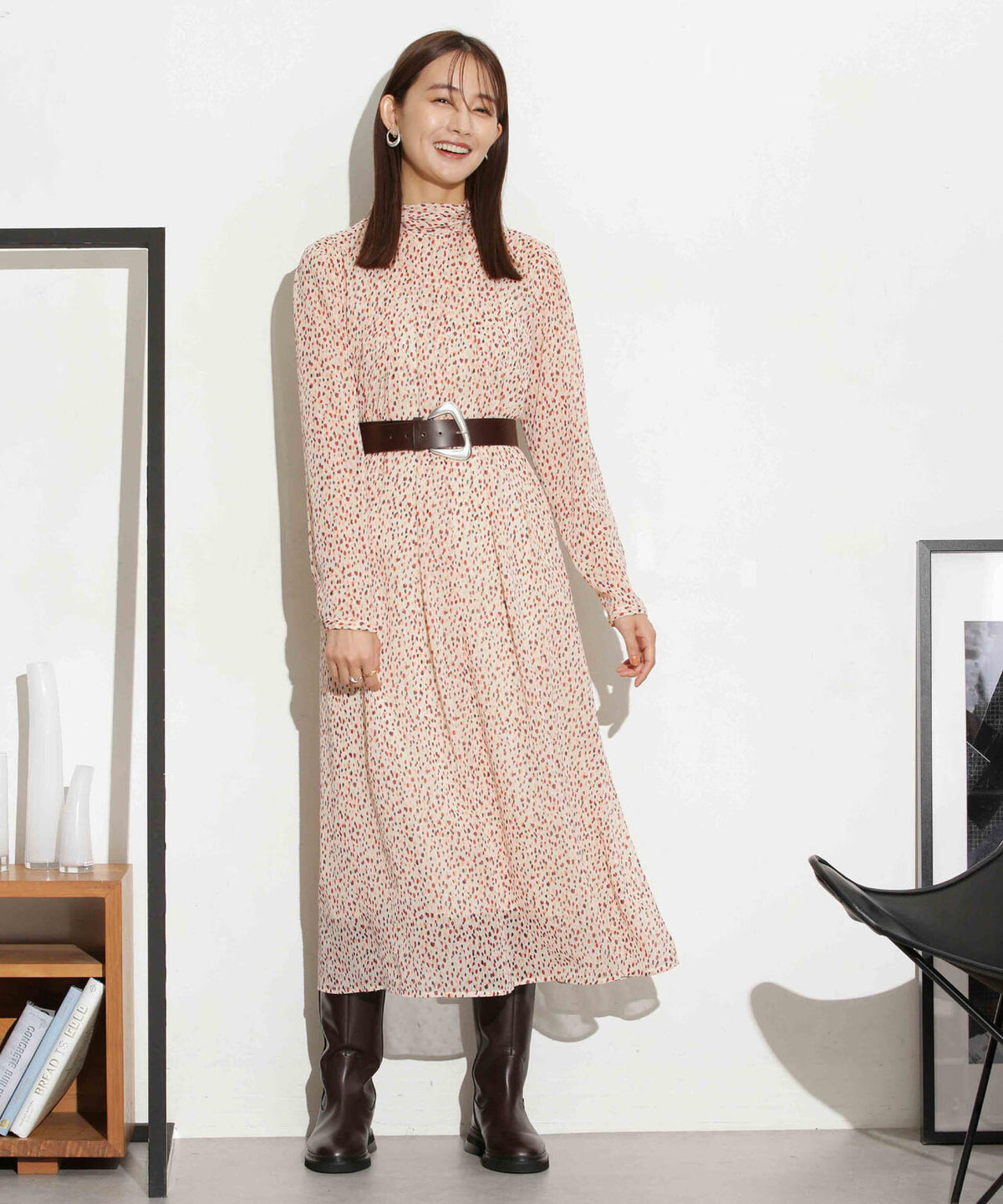 フィルムドットシフォンタックワンピース
