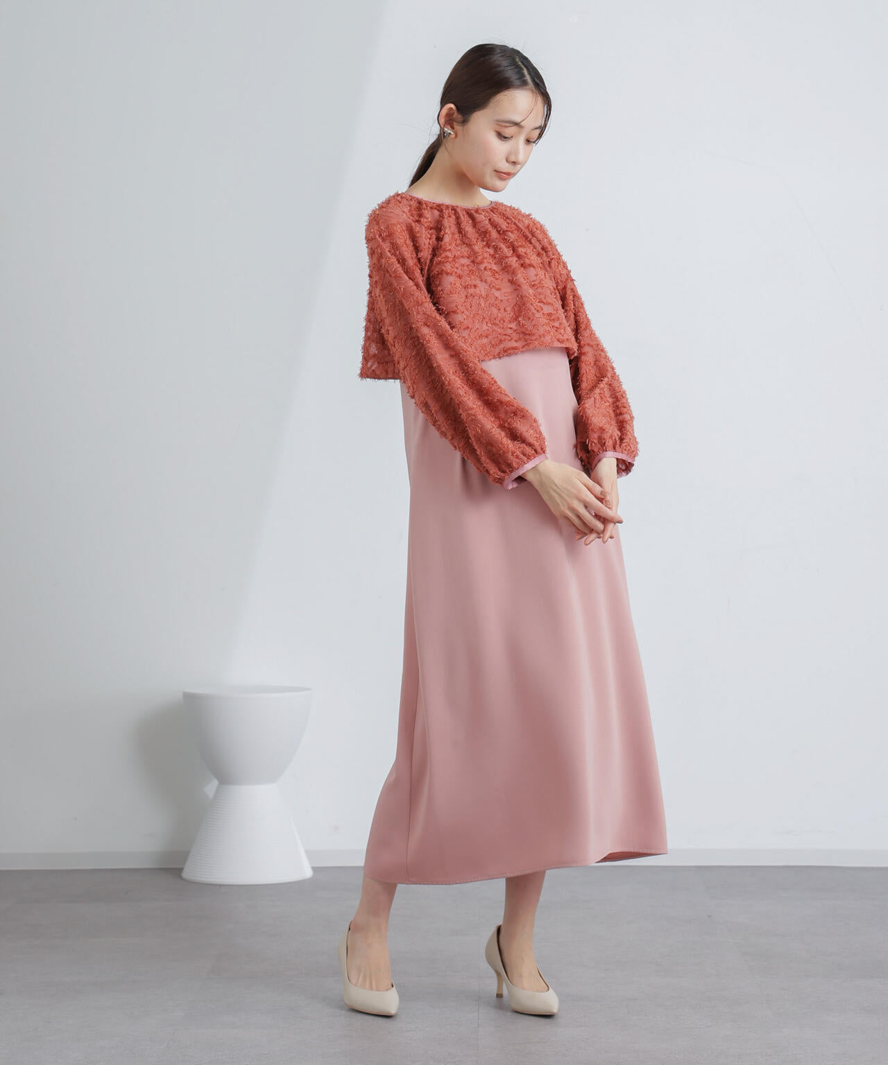 前後2WAYボレロ付きキャミワンピース