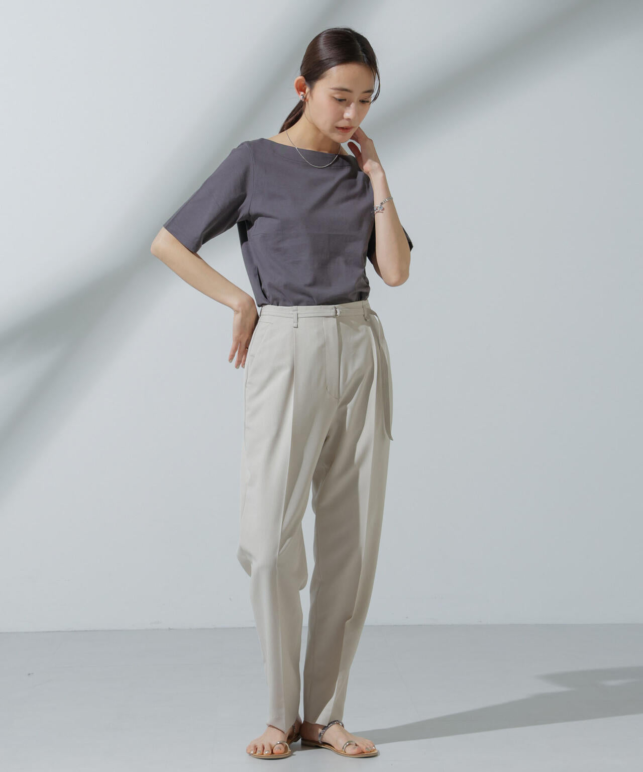 Anti Soaked(R) 汗染み防止 ボートネックTシャツ