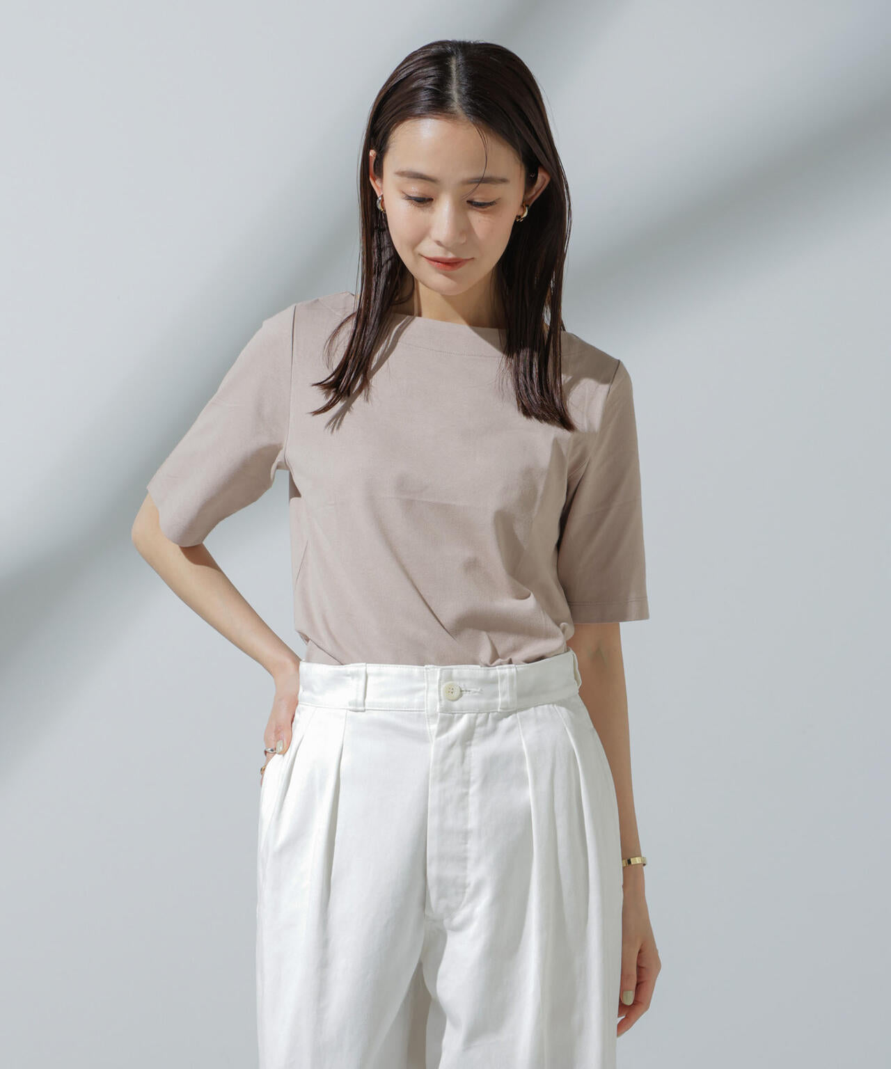 Anti Soaked(R) 汗染み防止 ボートネックTシャツ