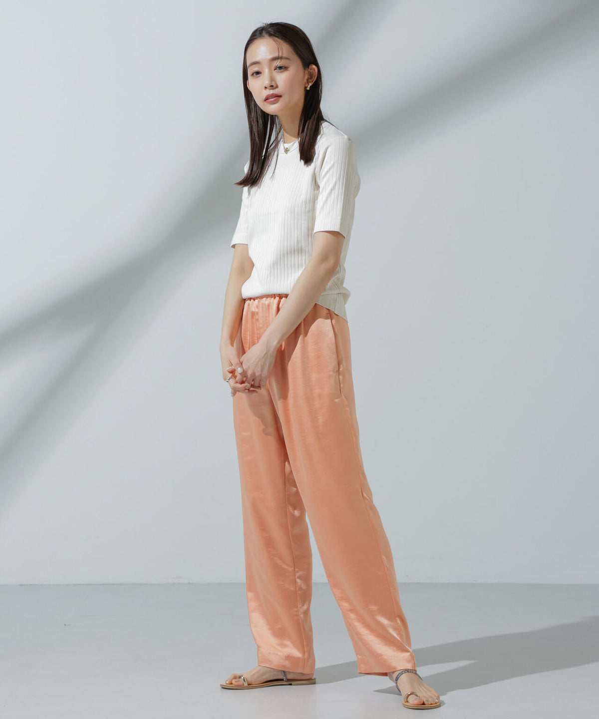 Anti Soaked(R) 汗染み防止 クルーネックリブTシャツ
