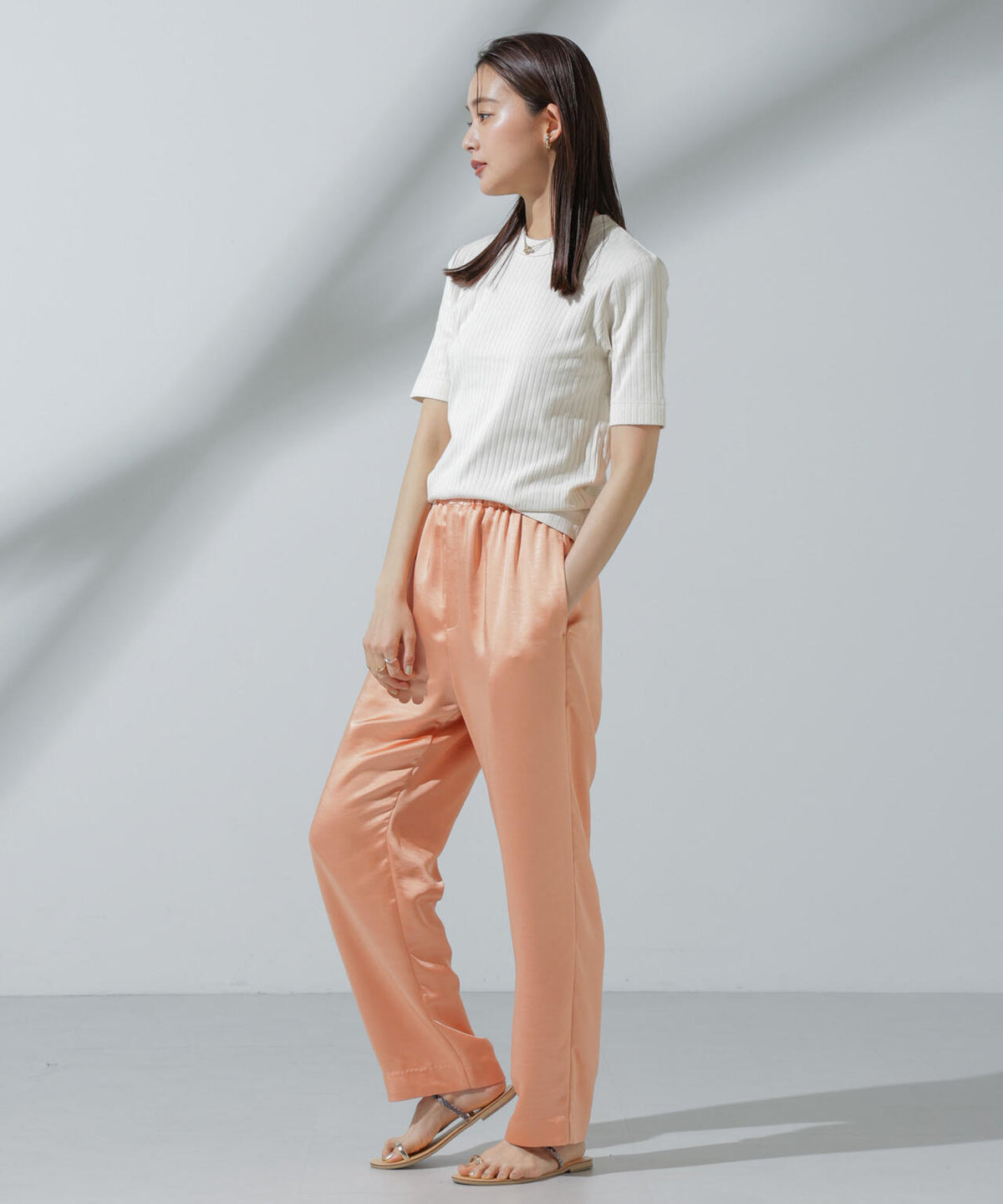 Anti Soaked(R) 汗染み防止 クルーネックリブTシャツ