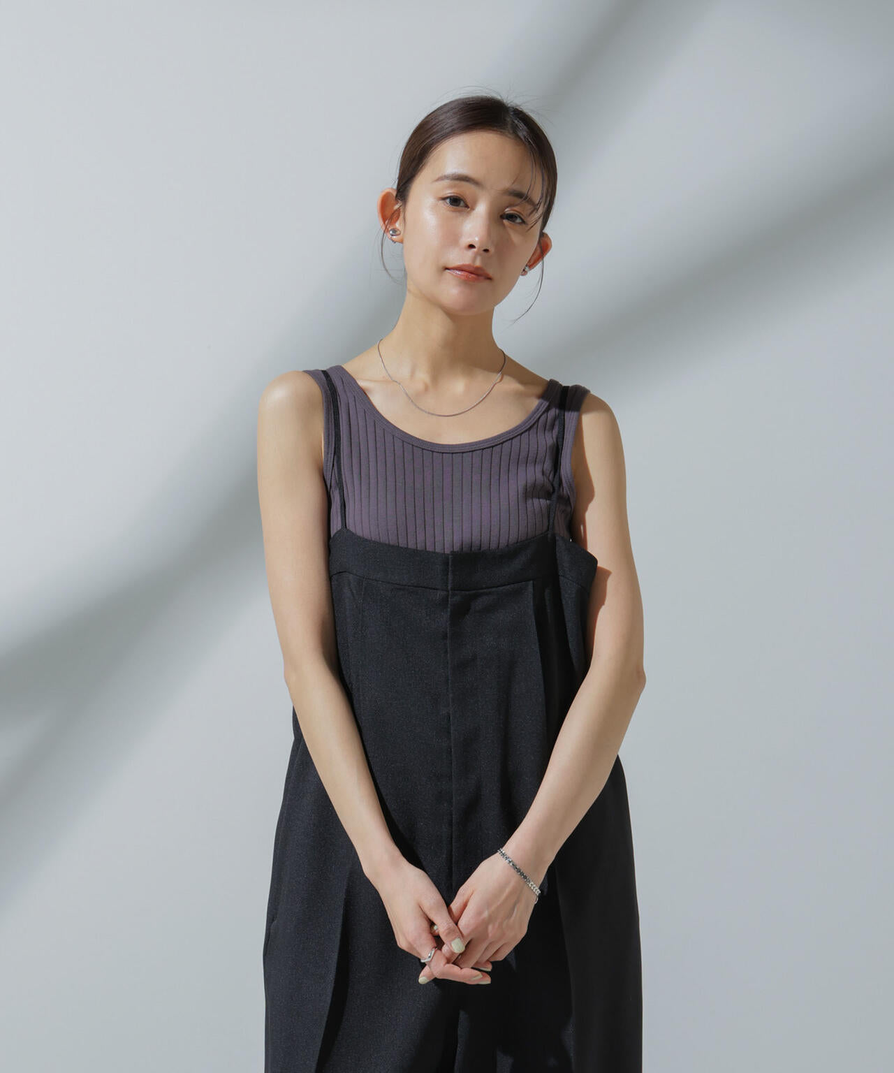 Anti Soaked(R) 汗染み防止 リブタンクトップ