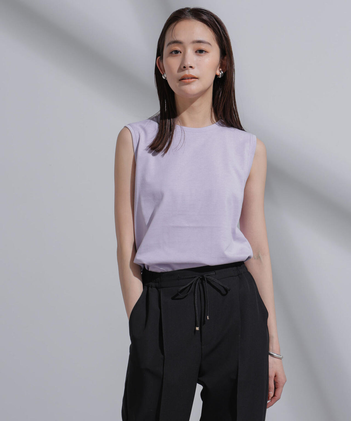 Anti Soaked(R) 汗染み防止 カラフルノースリTシャツ