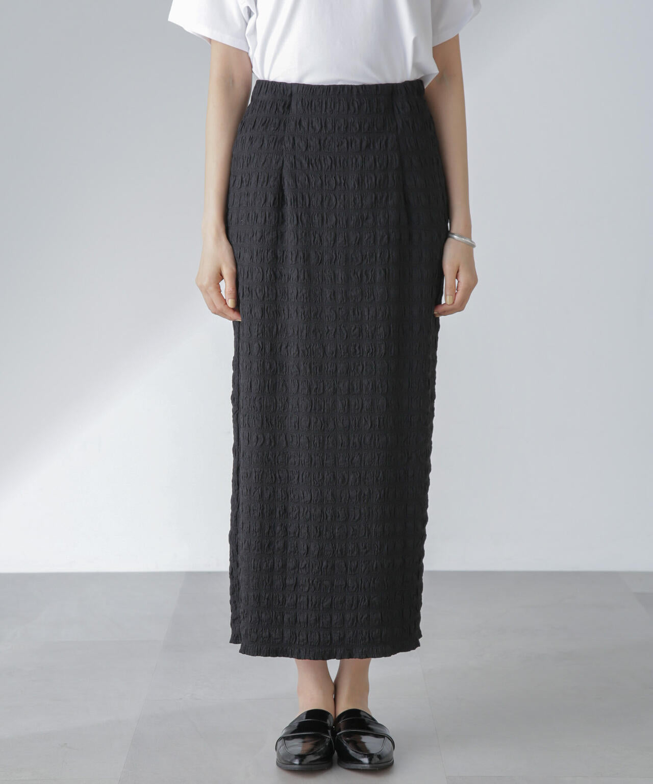 フクレシャーリングタイトスカート(セットアップ可)