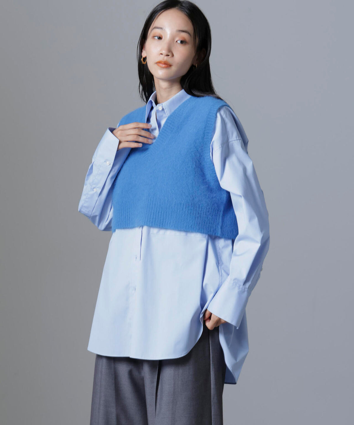 フォックスカシミヤニットベスト