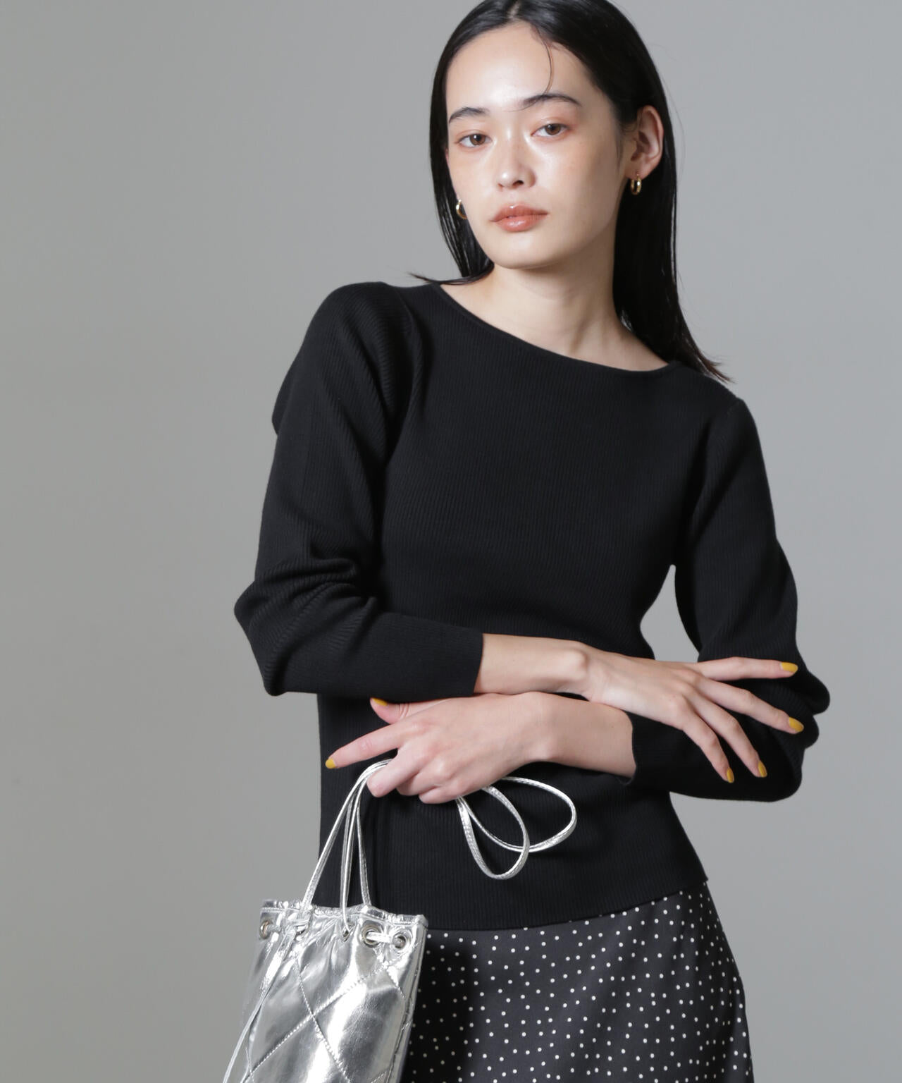 CICA&UVカット加工リブニット