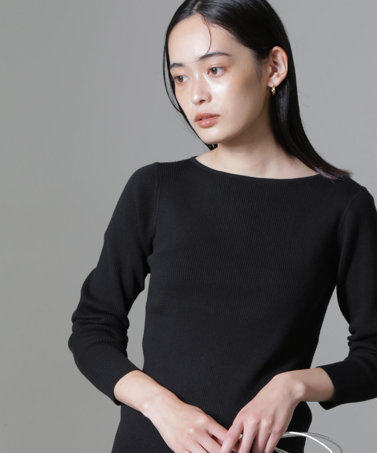 CICA&UVカット加工リブニット