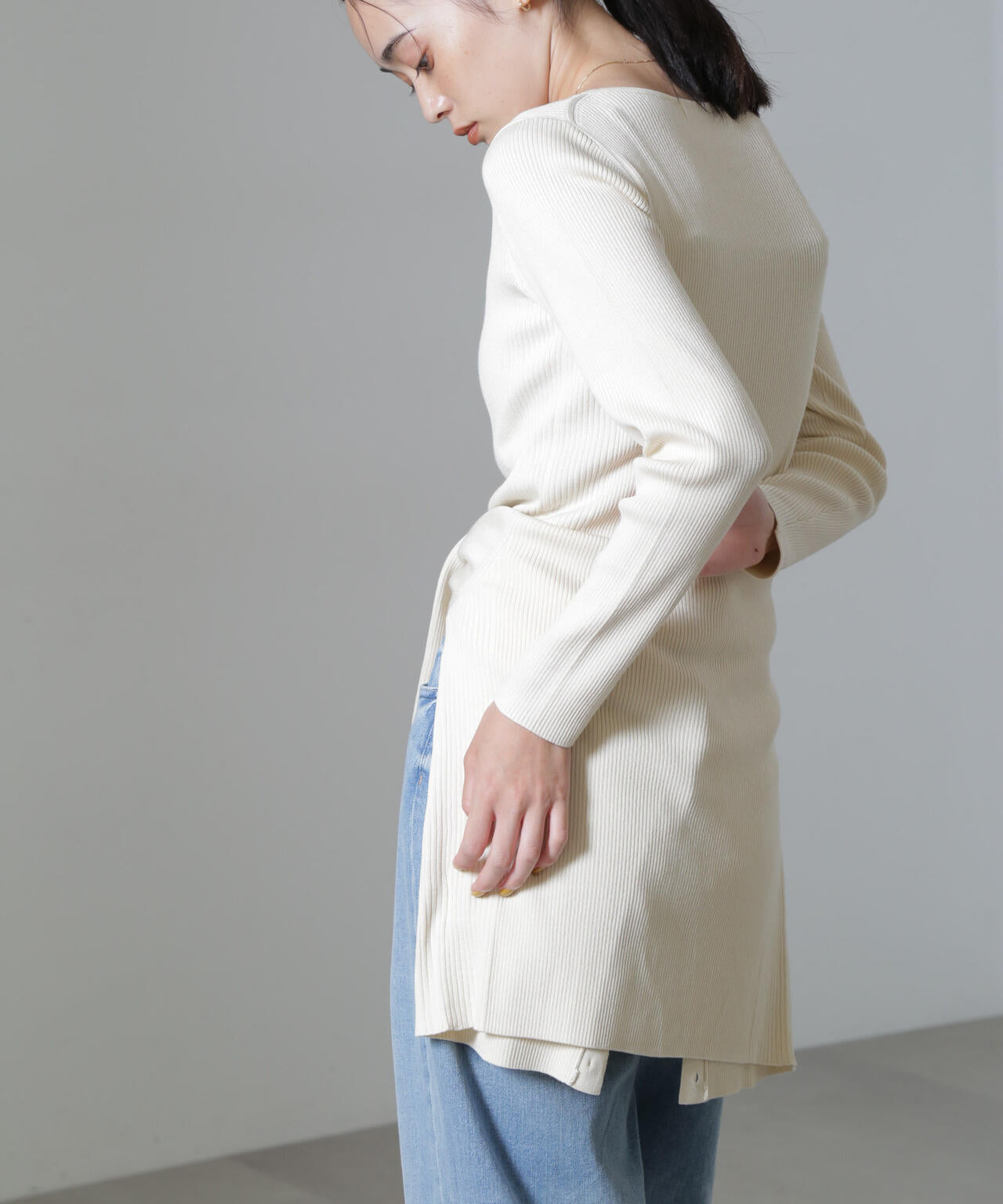 CICA&UVカット加工リブニット