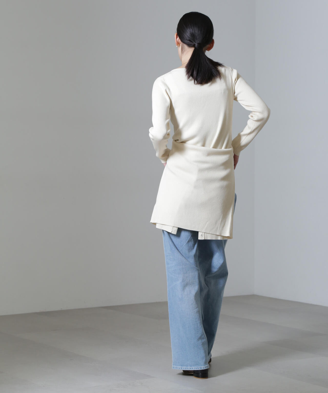 CICA&UVカット加工リブニット