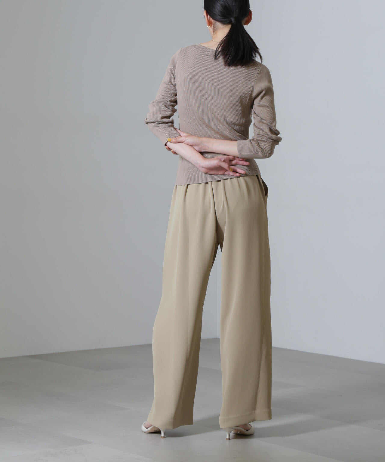 CICA&UVカット加工リブニット