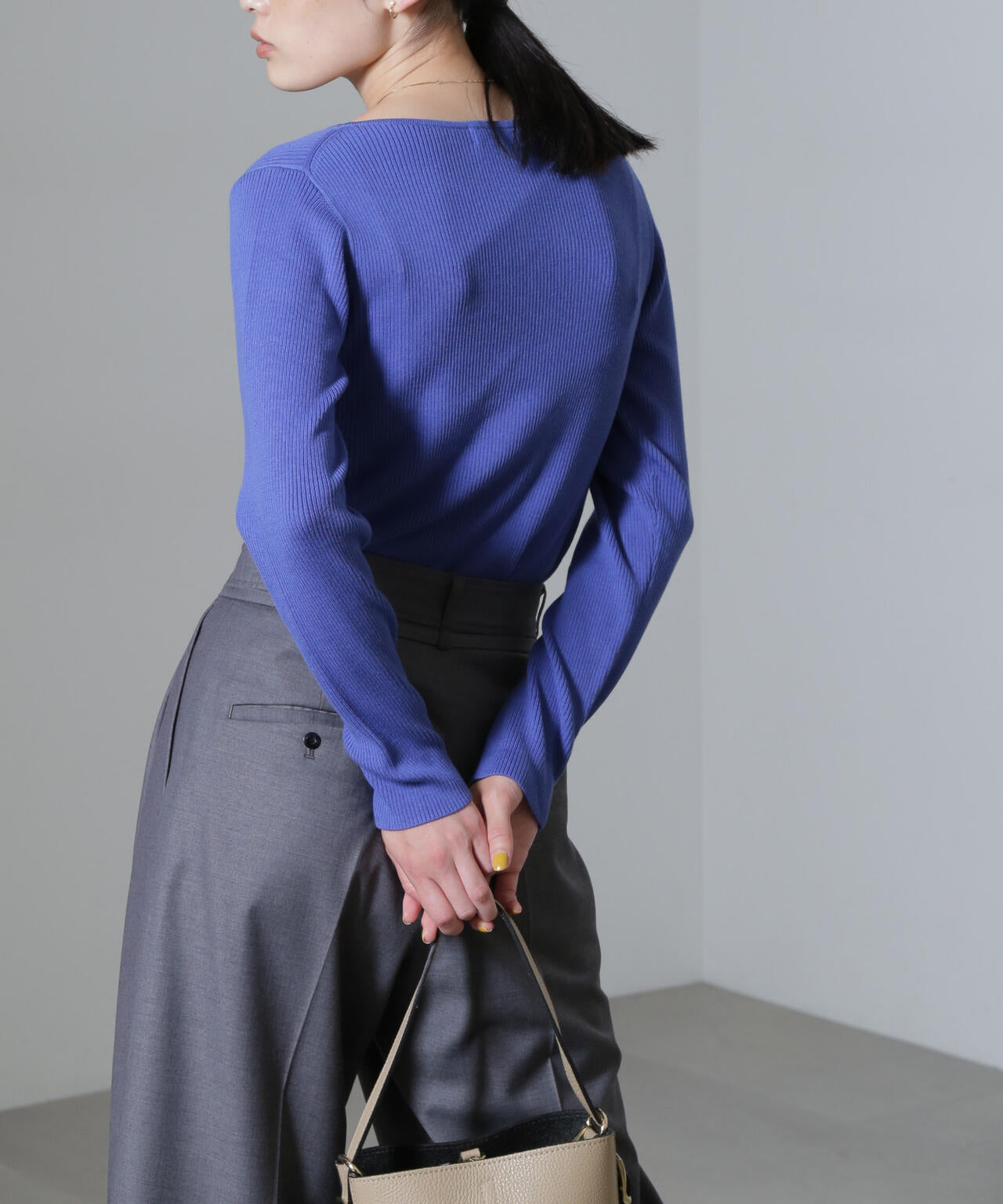 CICA&UVカット加工リブニット