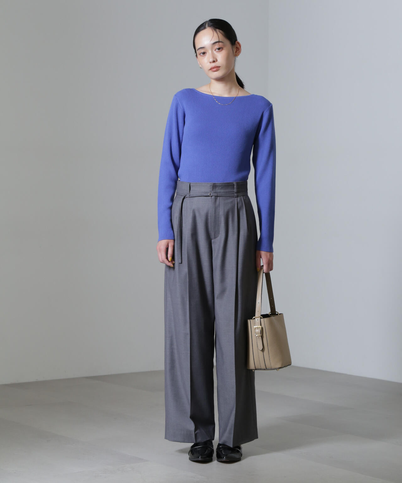 CICA&UVカット加工リブニット