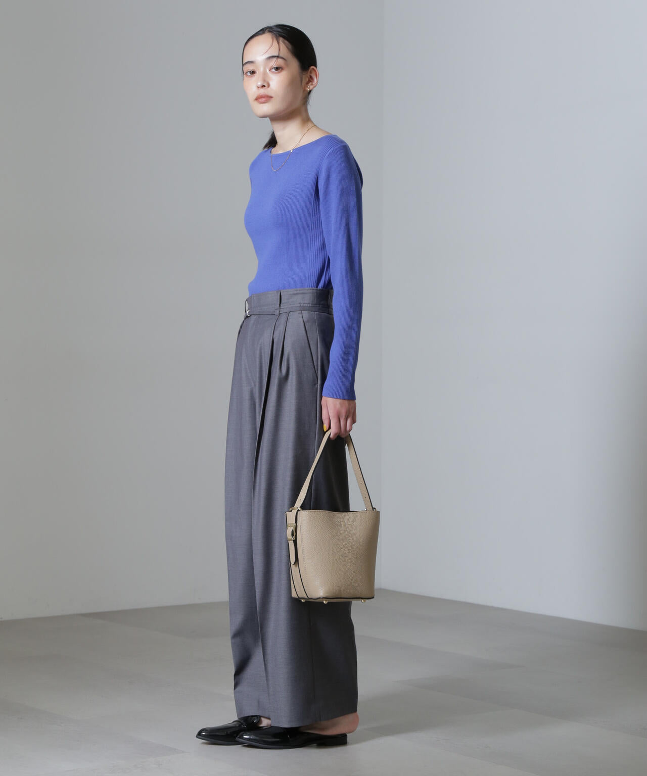 CICA&UVカット加工リブニット