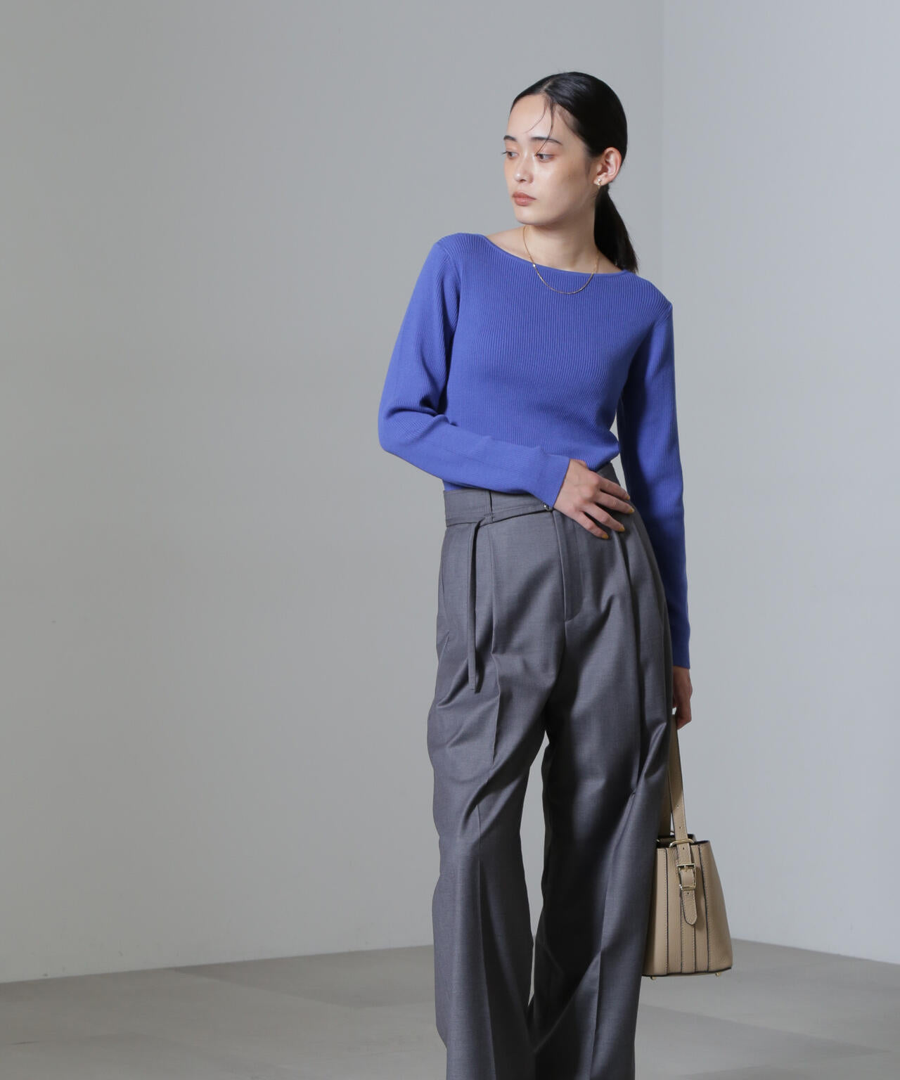 CICA&UVカット加工リブニット