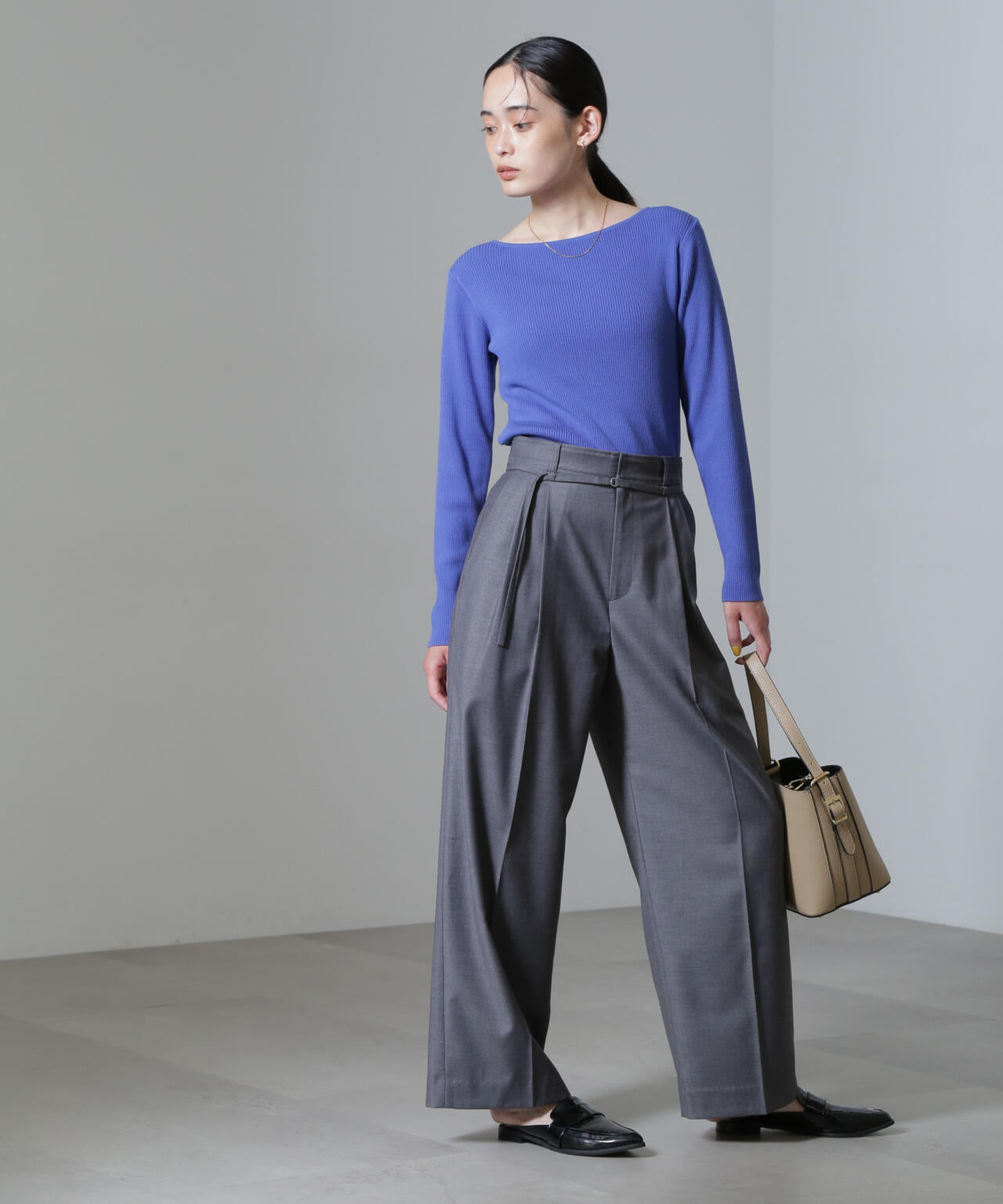CICA&UVカット加工リブニット