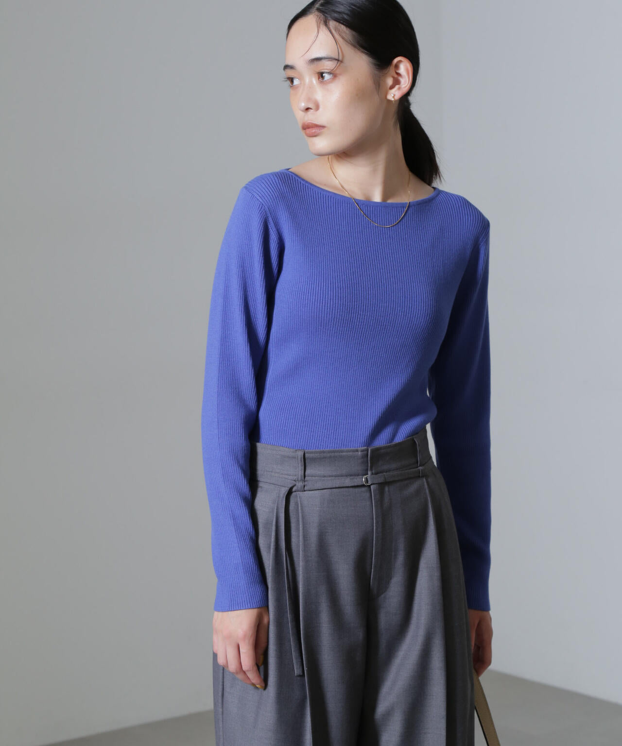CICA&UVカット加工リブニット