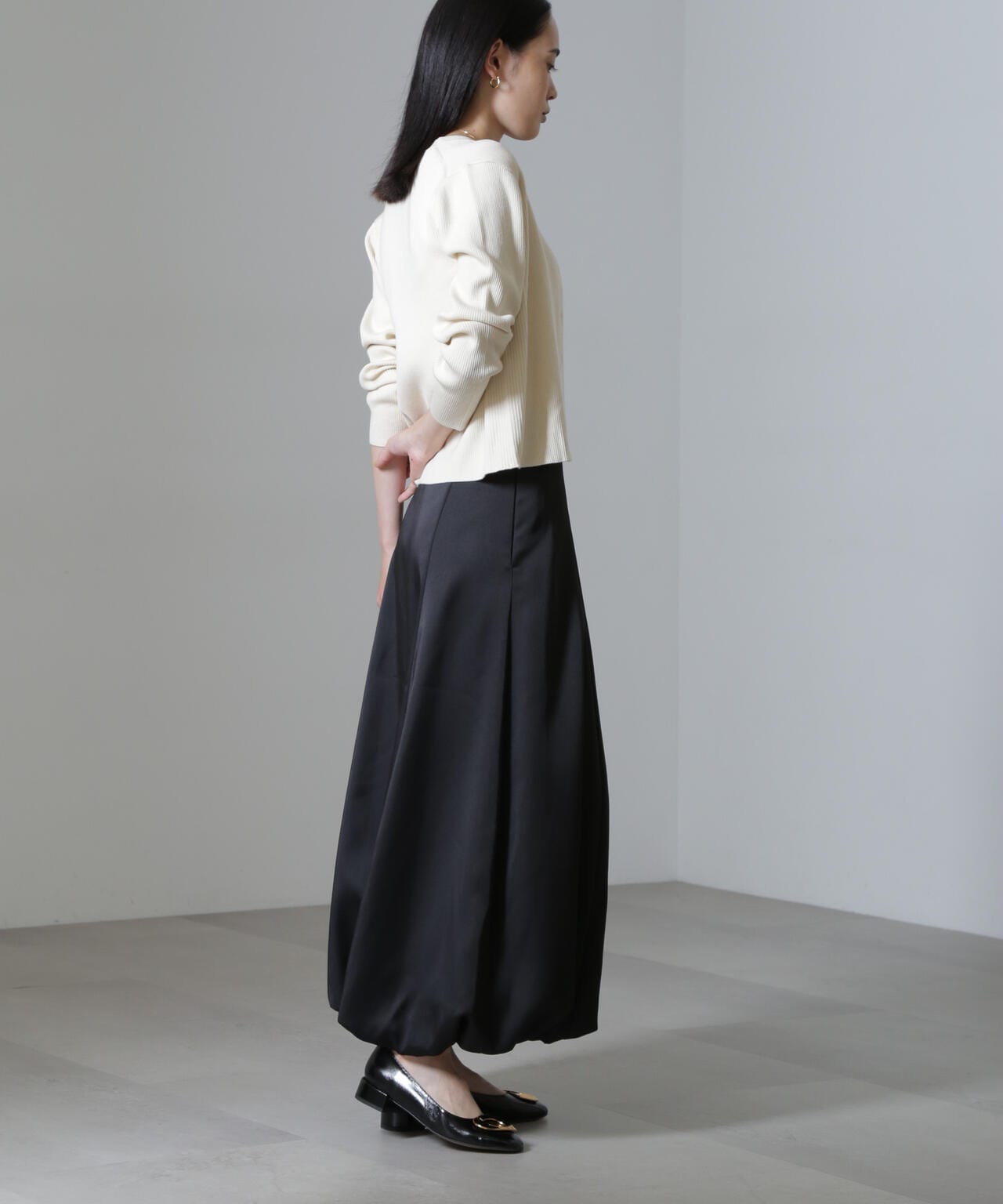 CICA&UVカット加工Vネックリブカーディガン