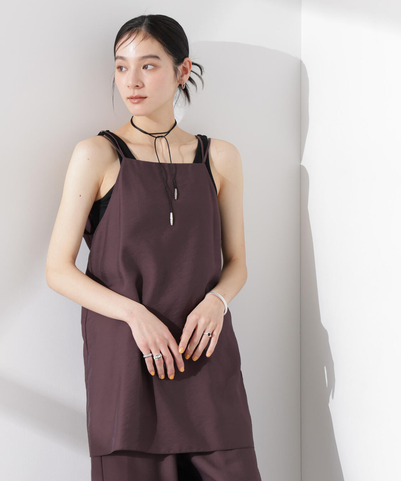 ダブルストラップミディキャミ(セットアップ可)