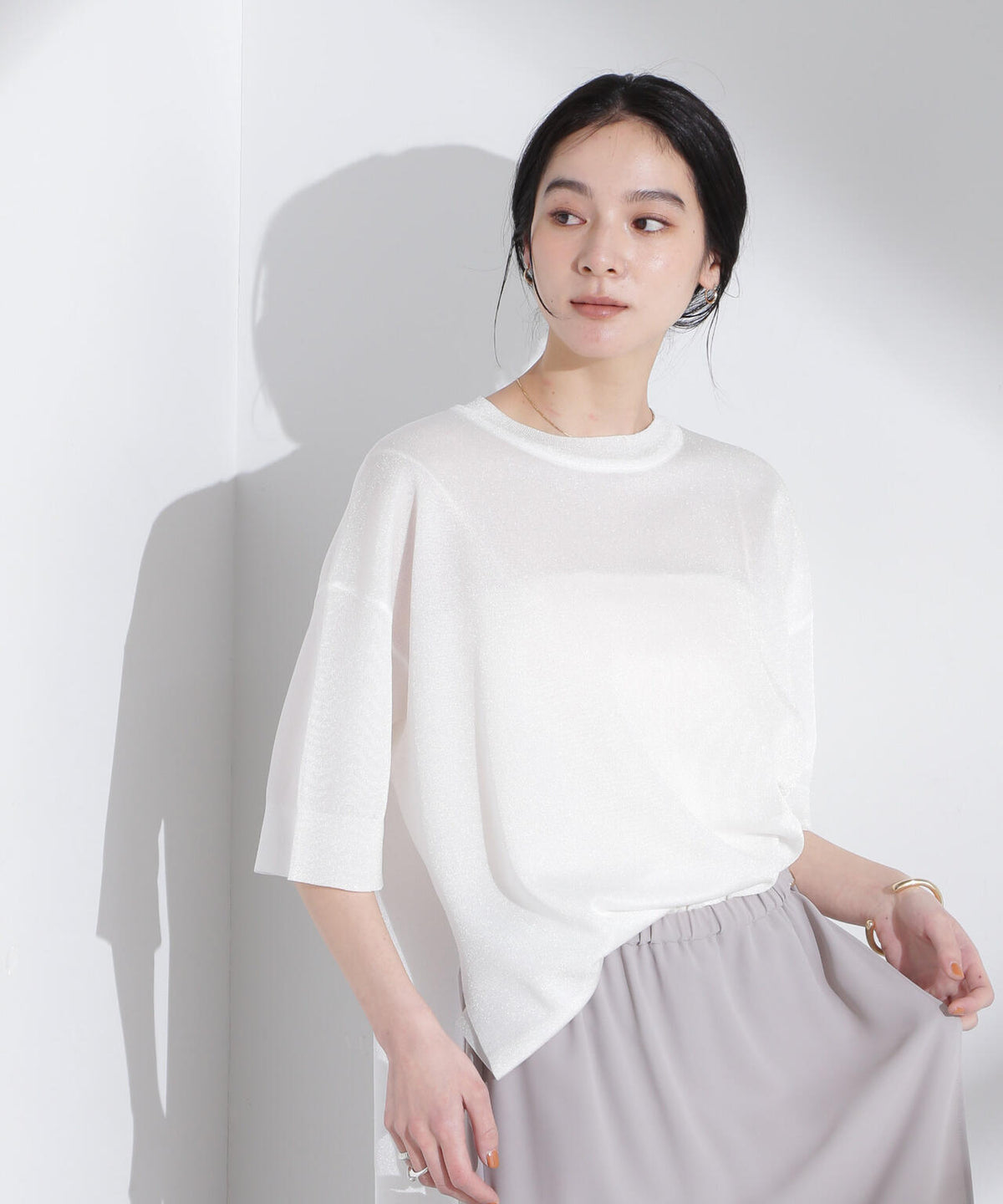 オーロララメシアースムースニットTシャツ