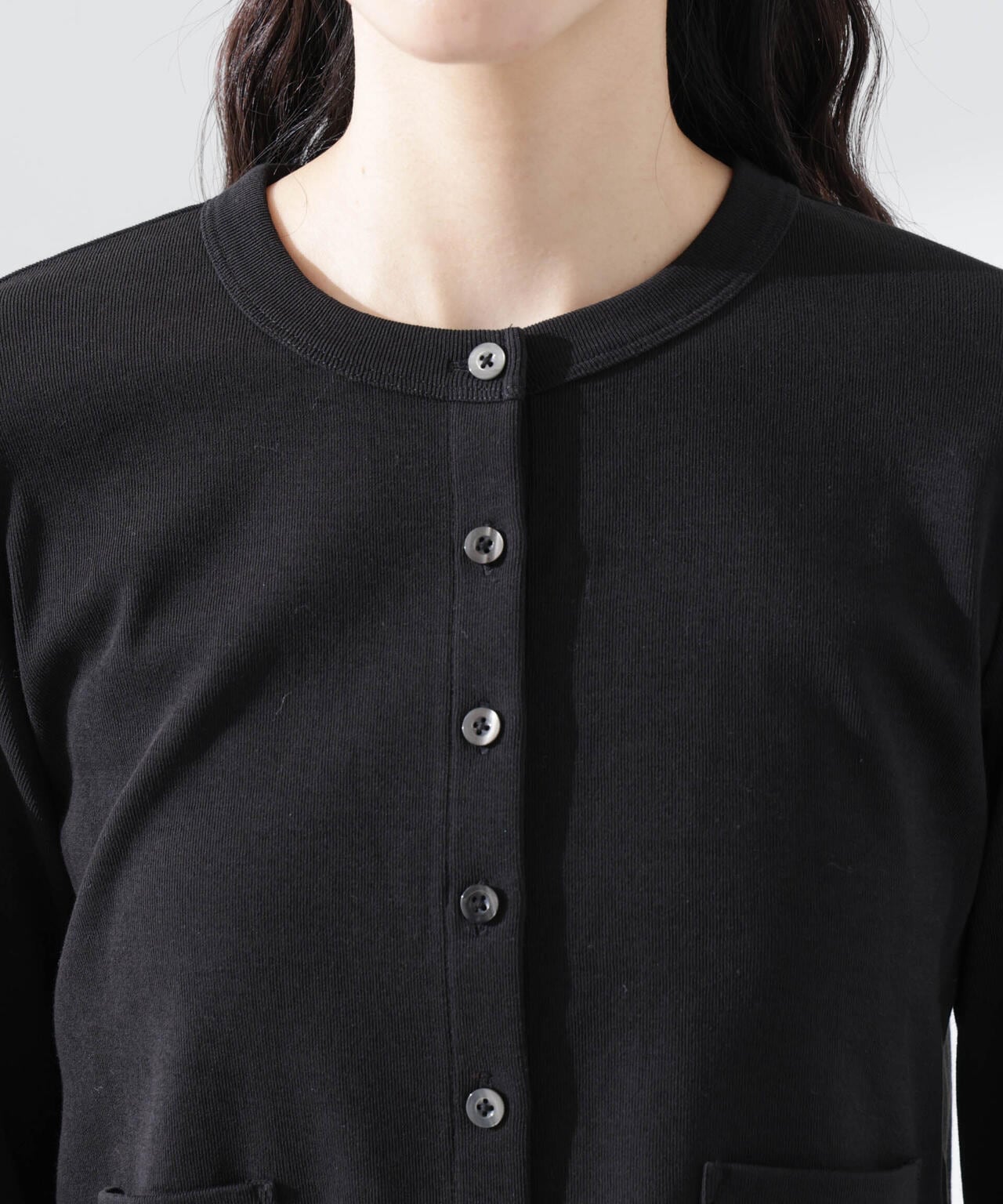 強撚コットンコンパクトカーディガン