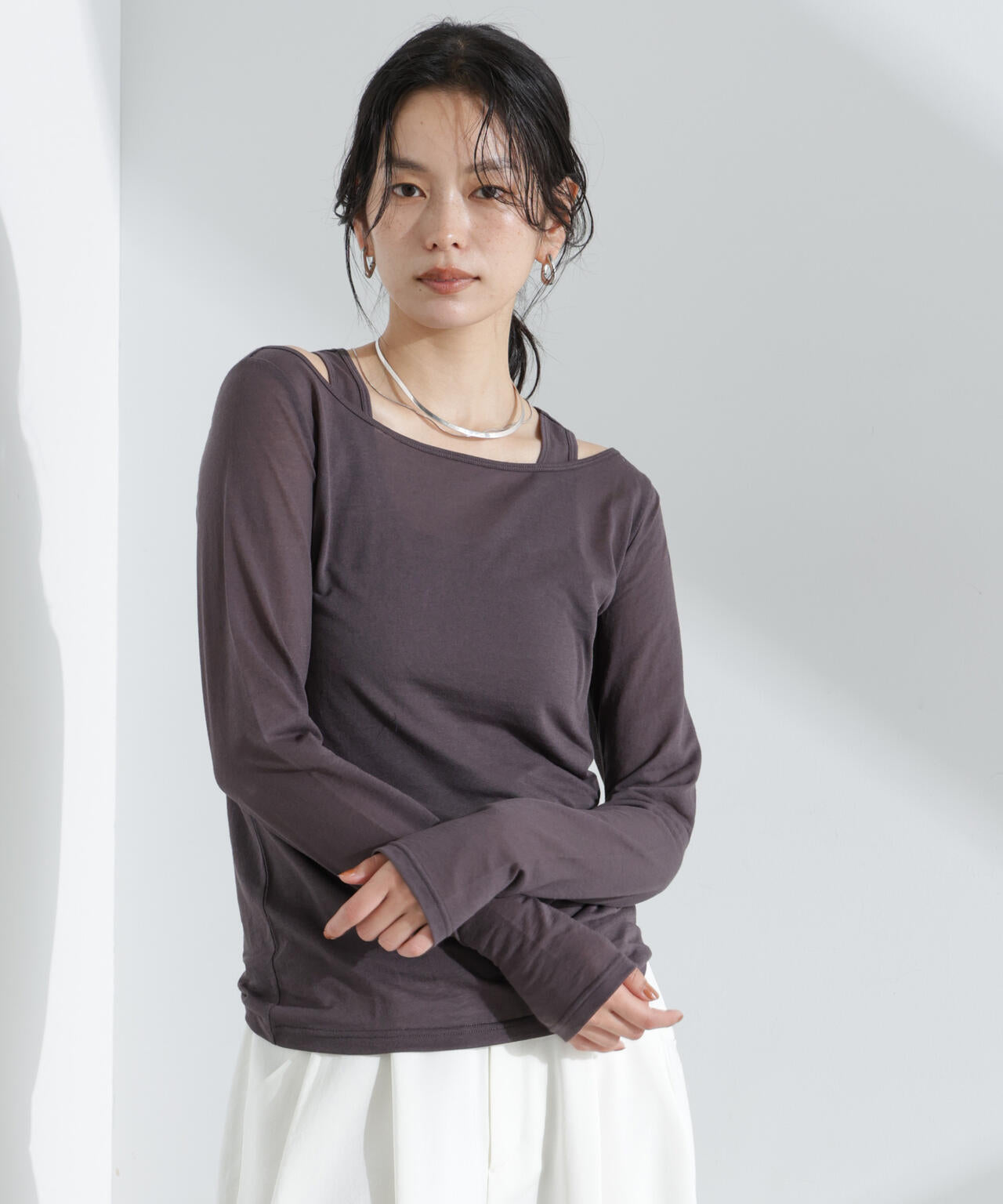シアータンクトップ+ロンTレイヤードセット
