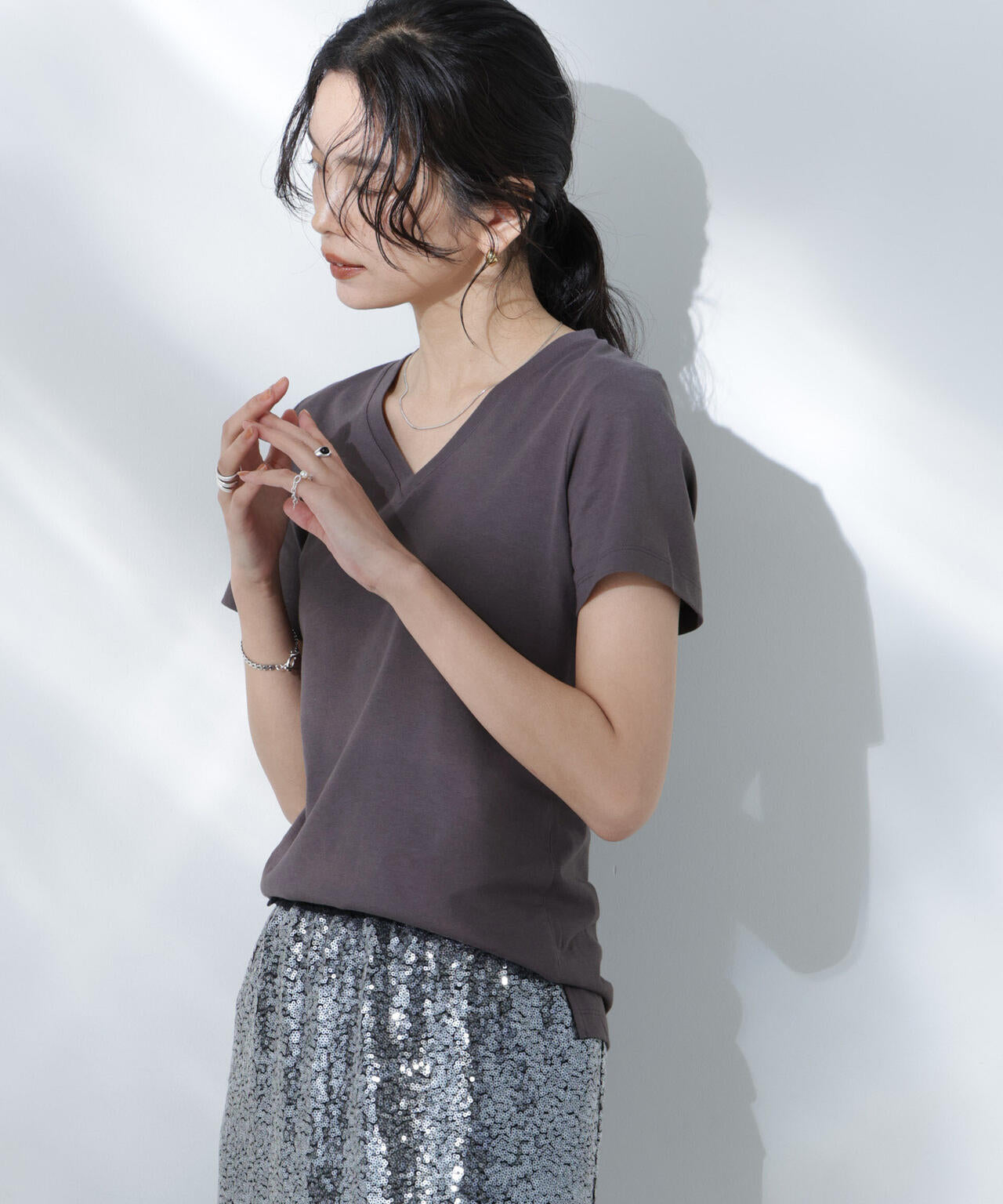 Anti Soaked(R) 汗染み防止VネックTシャツ