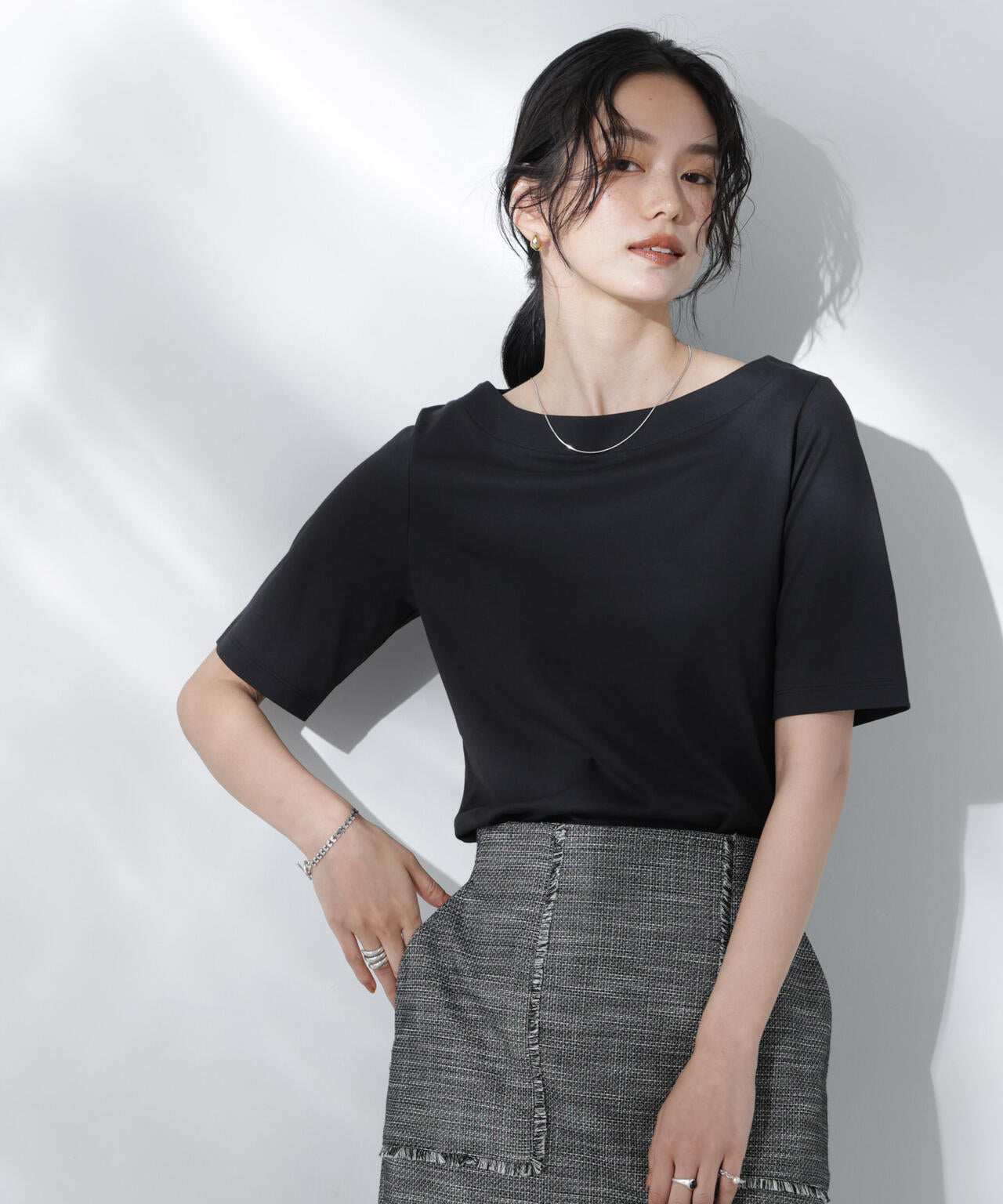 Anti Soaked(R) 汗染み防止ボートネックTシャツ