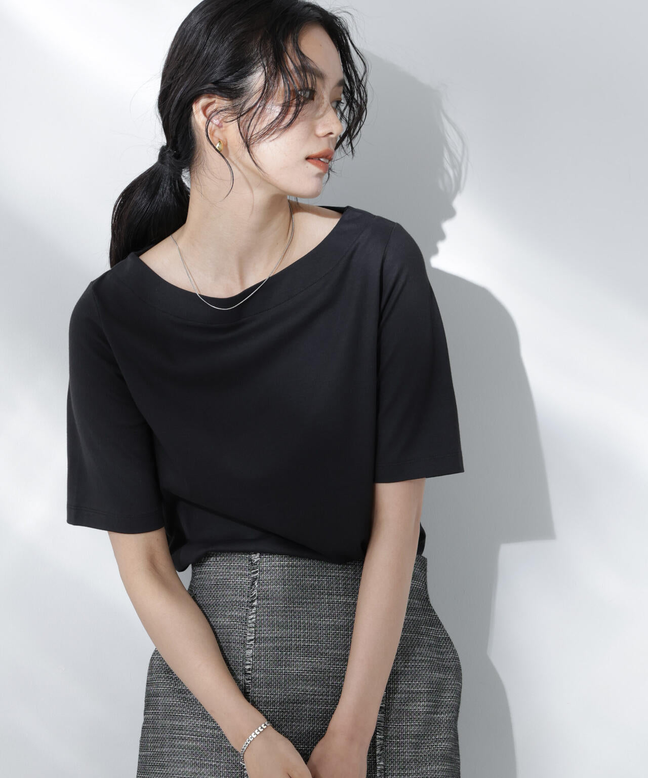 Anti Soaked(R) 汗染み防止ボートネックTシャツ