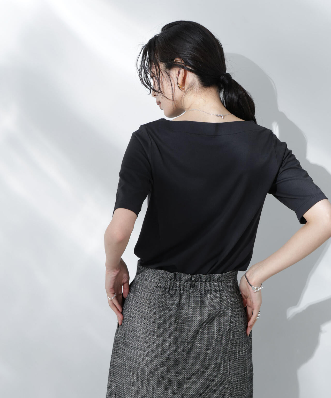 Anti Soaked(R) 汗染み防止ボートネックTシャツ