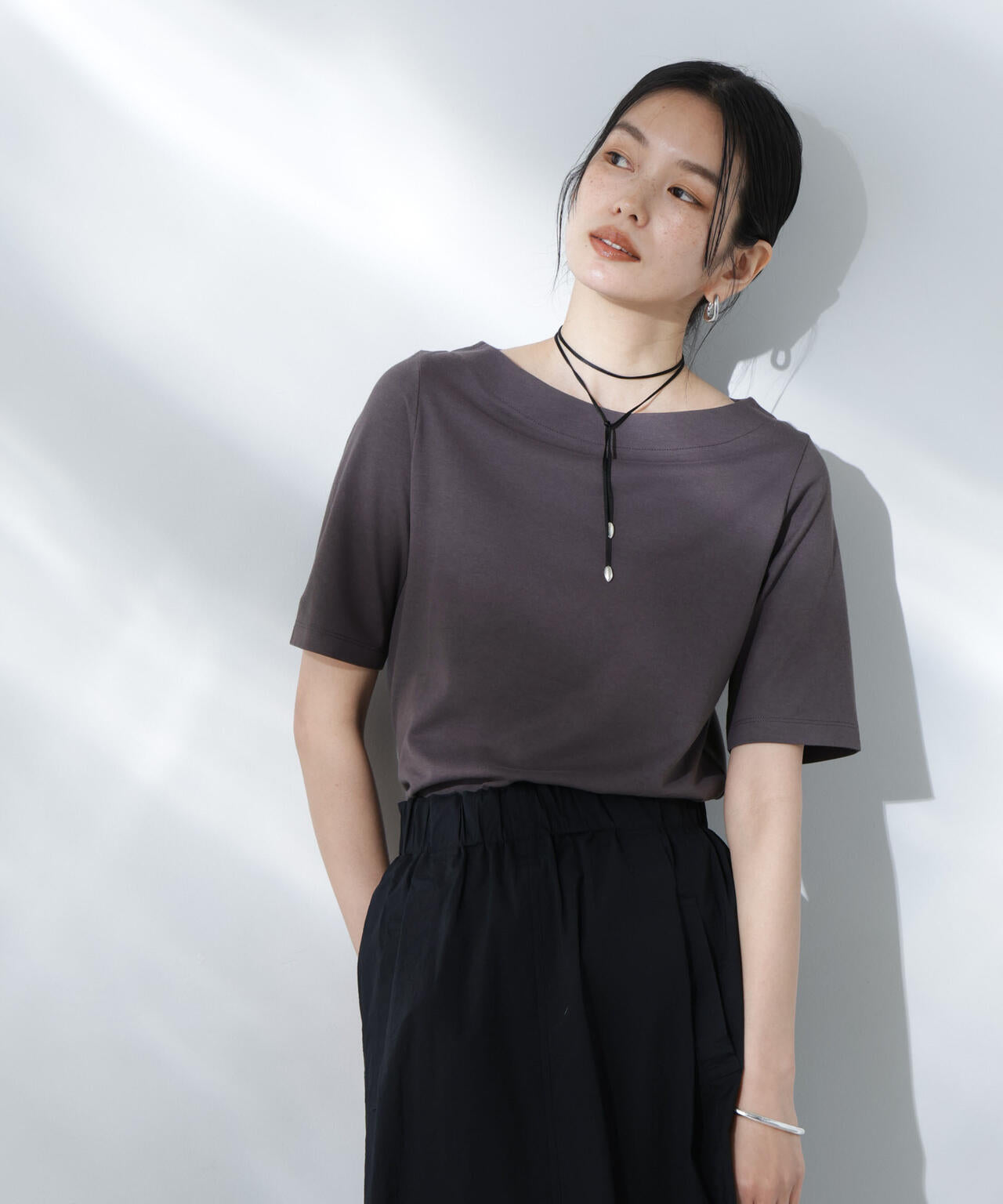 Anti Soaked(R) 汗染み防止ボートネックTシャツ
