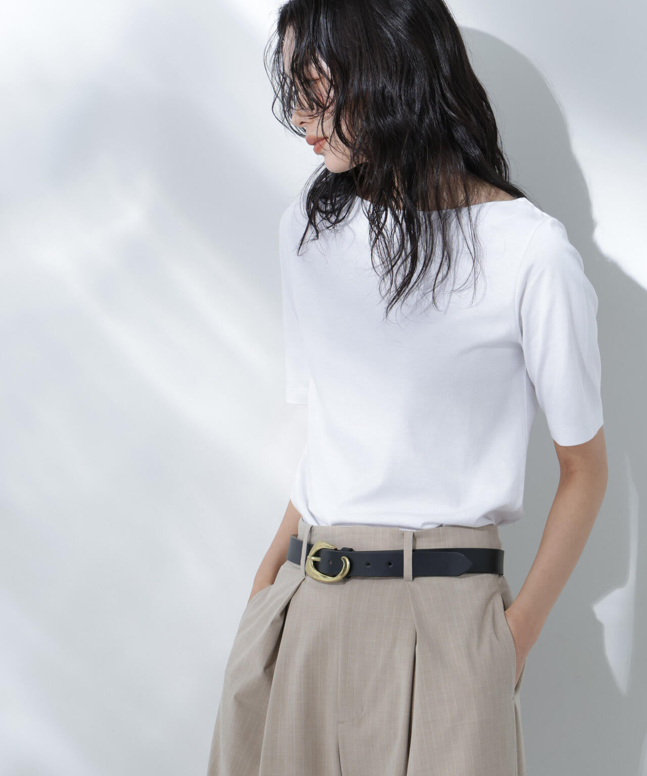 Anti Soaked(R) 汗染み防止ボートネックTシャツ