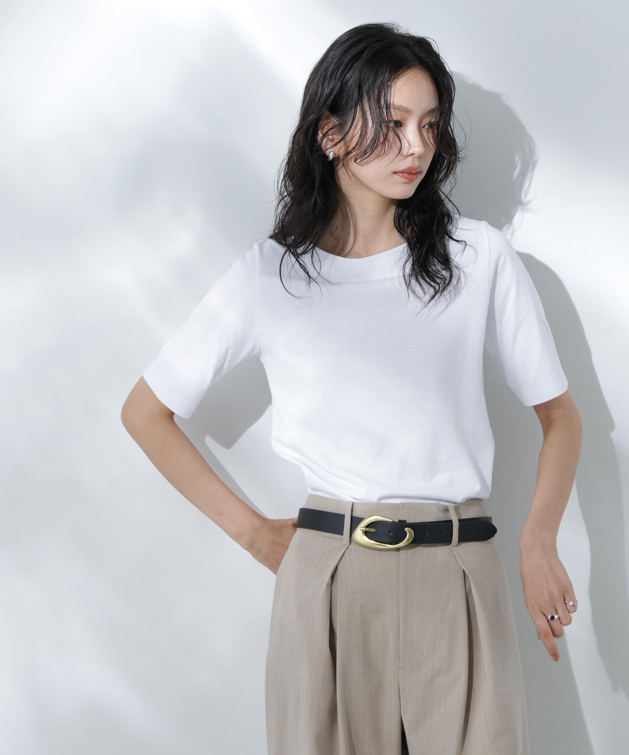 Anti Soaked(R) 汗染み防止ボートネックTシャツ