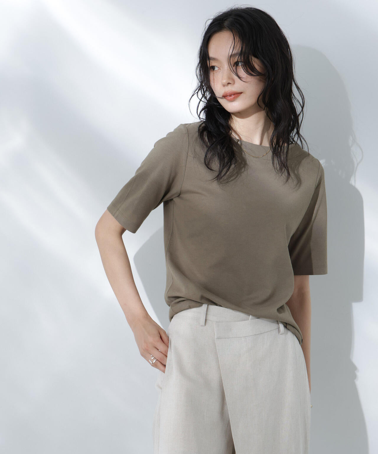 Anti Soaked(R) 汗染み防止ボートネックTシャツ
