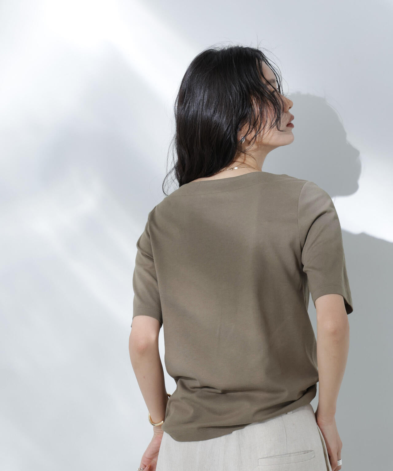 Anti Soaked(R) 汗染み防止ボートネックTシャツ