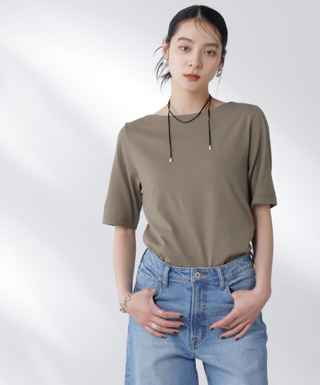 Anti Soaked(R) 汗染み防止ボートネックTシャツ