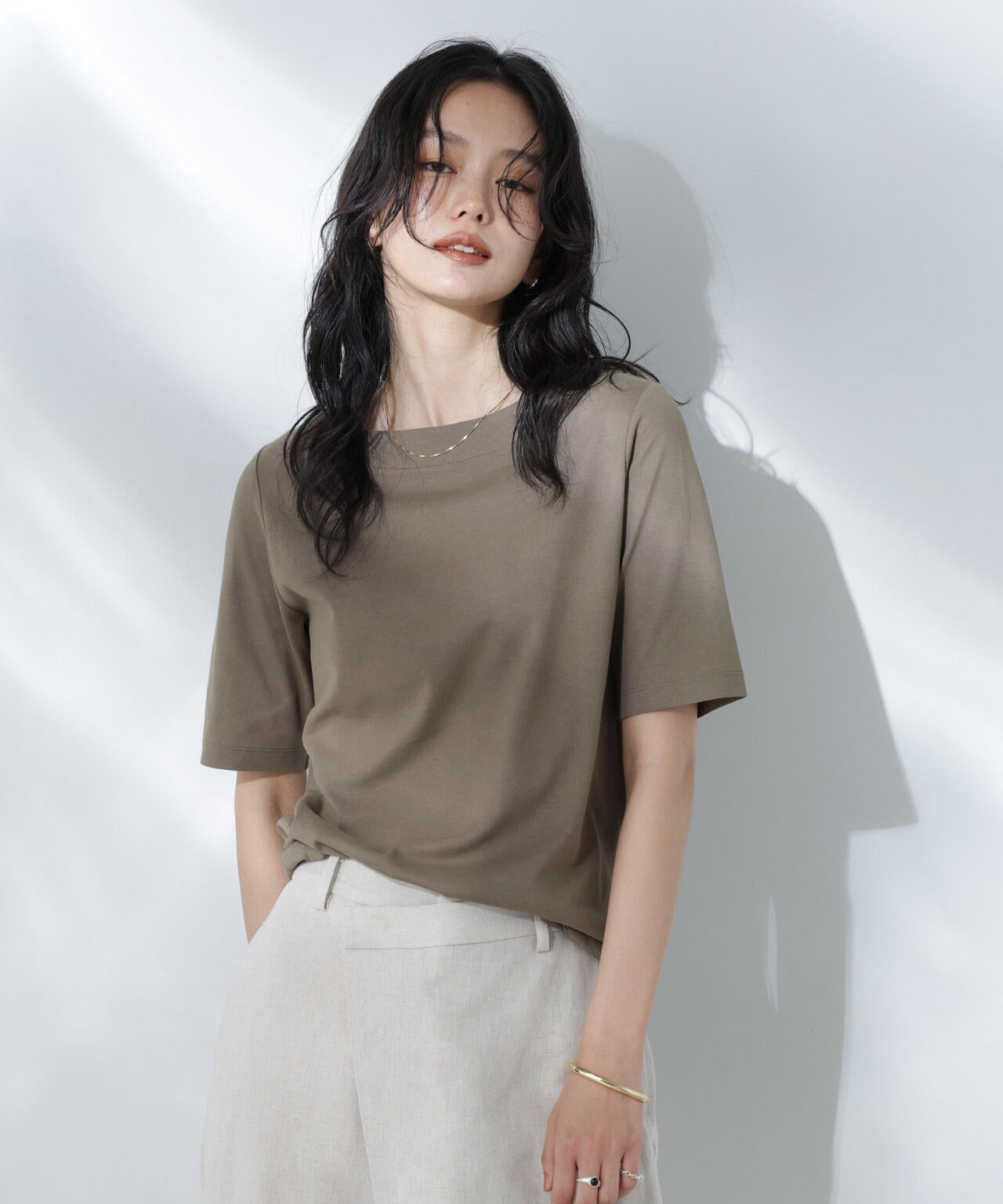 Anti Soaked(R) 汗染み防止ボートネックTシャツ