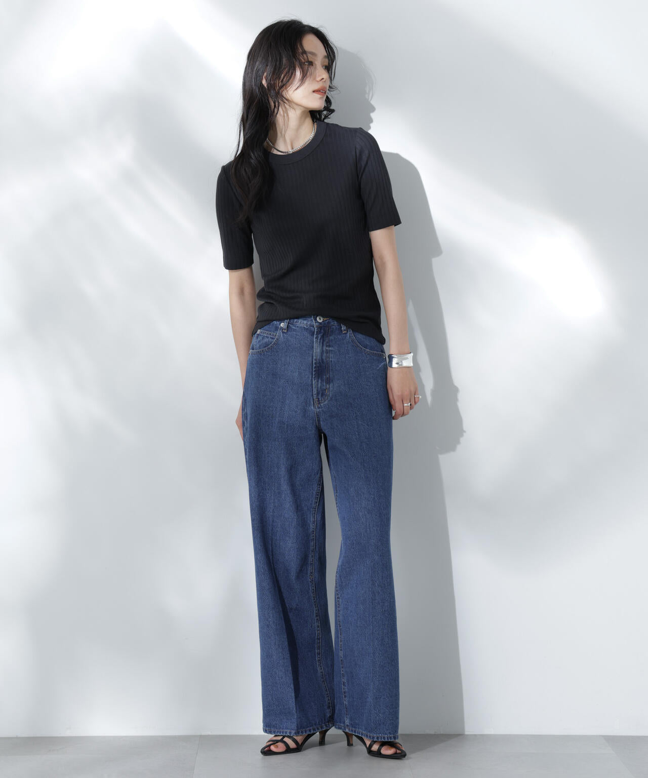 Anti Soaked(R) 汗染み防止クルーネックリブTシャツ