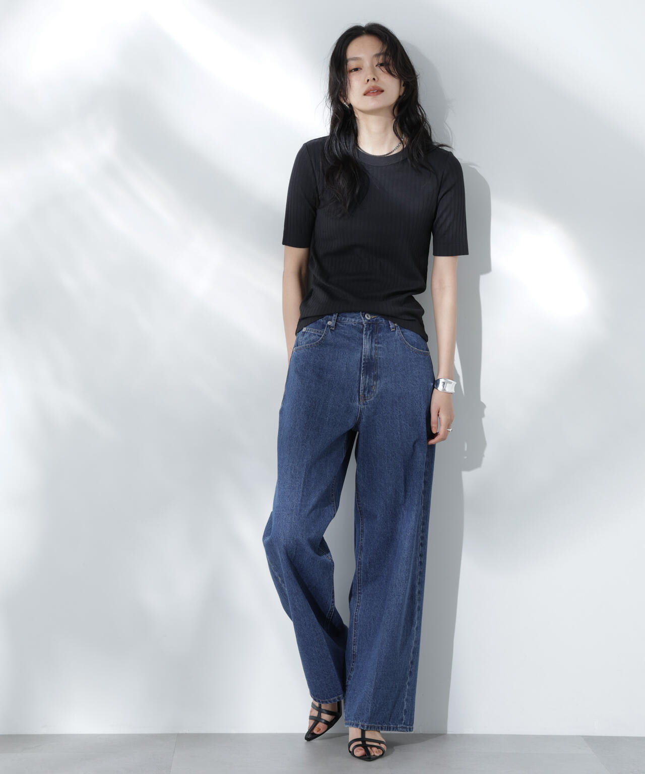 Anti Soaked(R) 汗染み防止クルーネックリブTシャツ