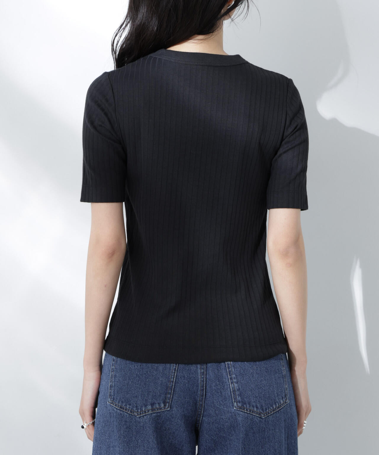 Anti Soaked(R) 汗染み防止クルーネックリブTシャツ