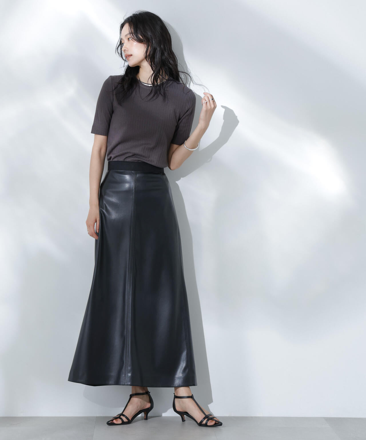 Anti Soaked(R) 汗染み防止クルーネックリブTシャツ