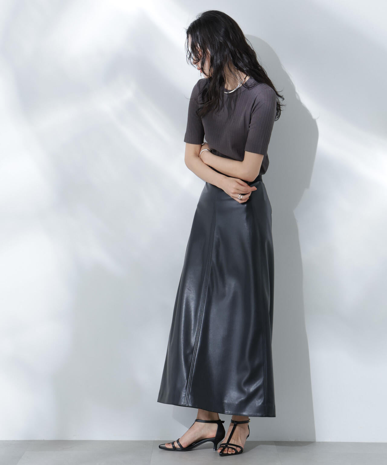 Anti Soaked(R) 汗染み防止クルーネックリブTシャツ