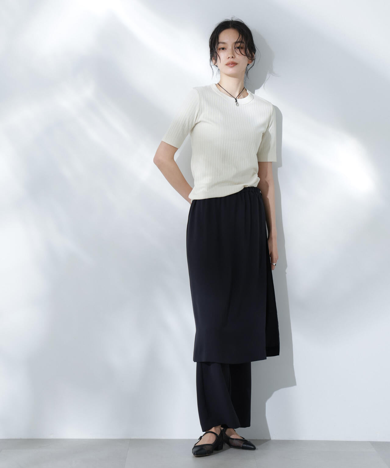 Anti Soaked(R) 汗染み防止クルーネックリブTシャツ