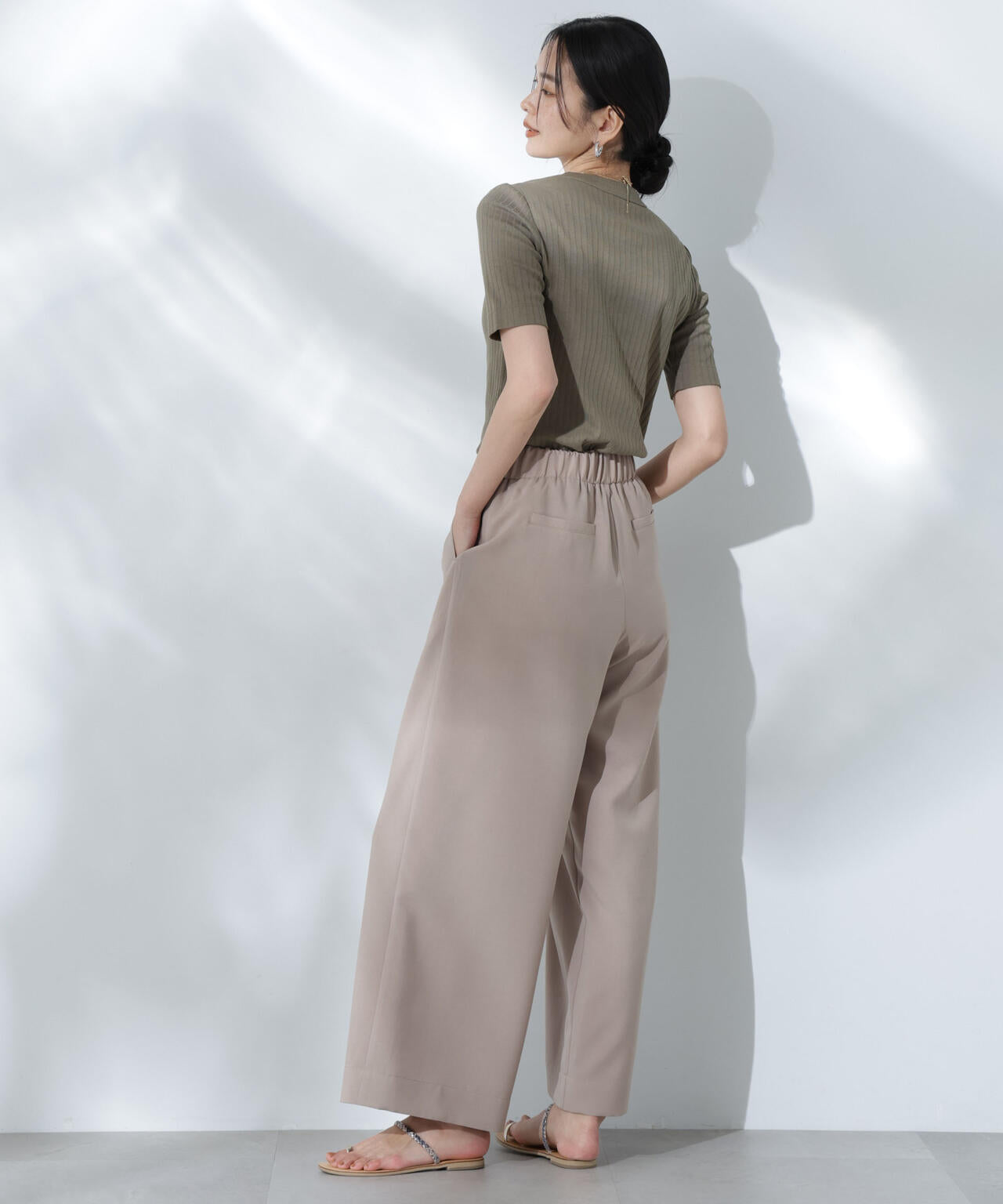 Anti Soaked(R) 汗染み防止クルーネックリブTシャツ